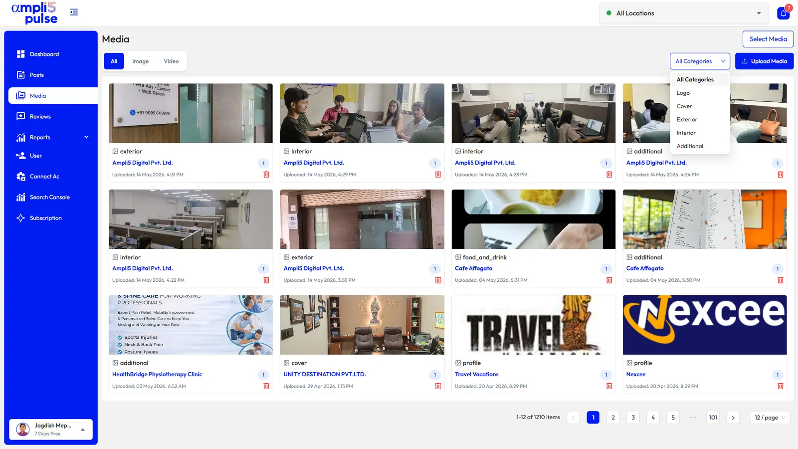 Photos sorted by type: logo, cover, exterior, interior