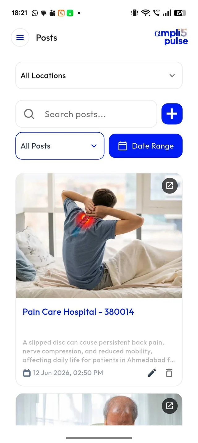 Create Google Posts from the Ampli5 Pulse mobile app